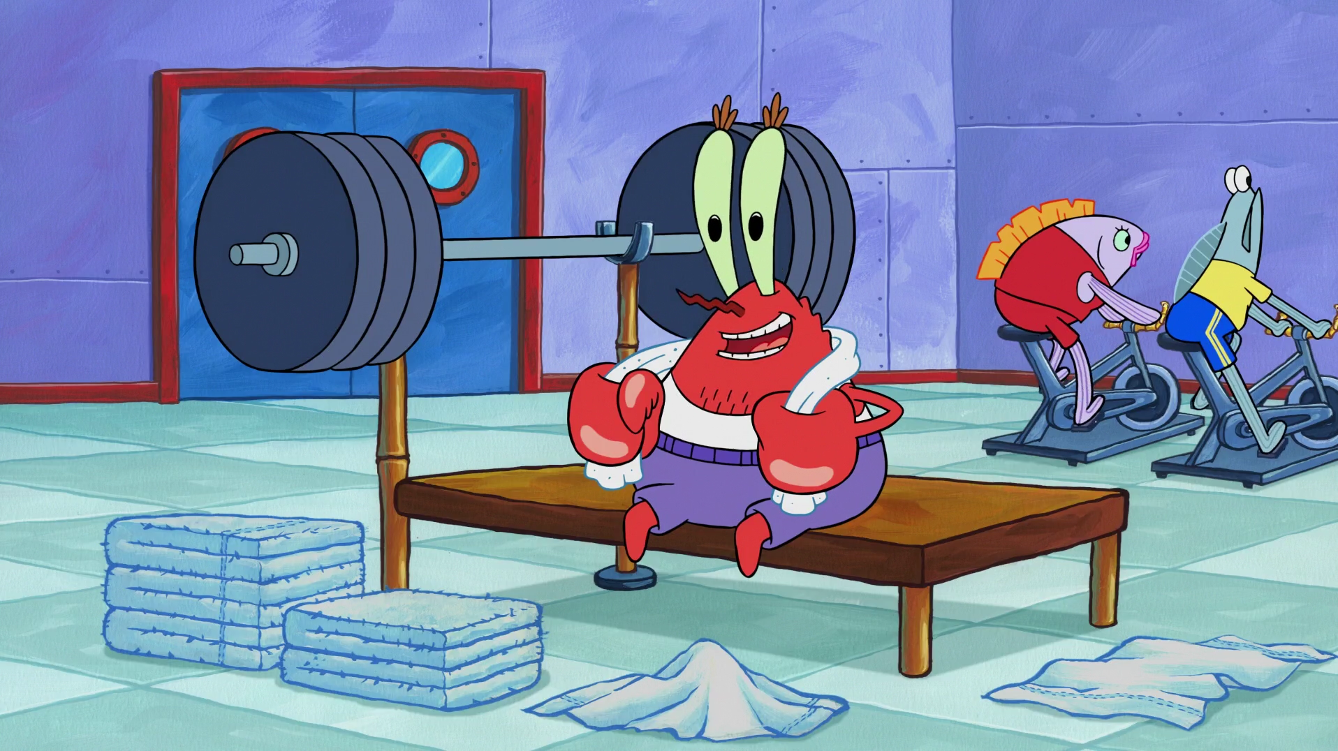 SpongeBuddy Mania SpongeBob Episode Larry's Gym