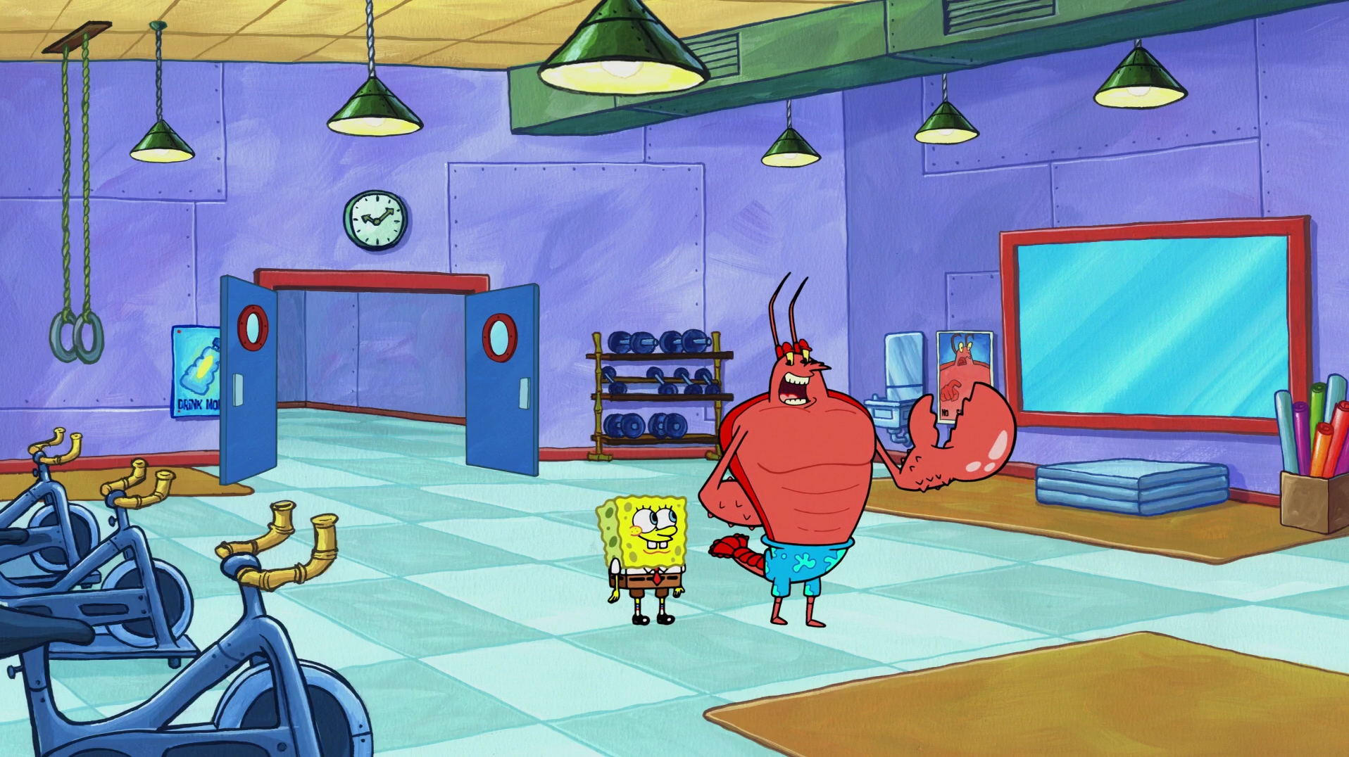 SpongeBuddy Mania SpongeBob Episode Larry's Gym