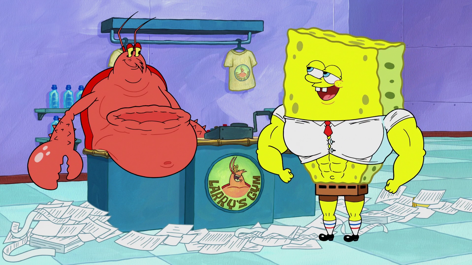 SpongeBuddy Mania SpongeBob Episode Larry's Gym