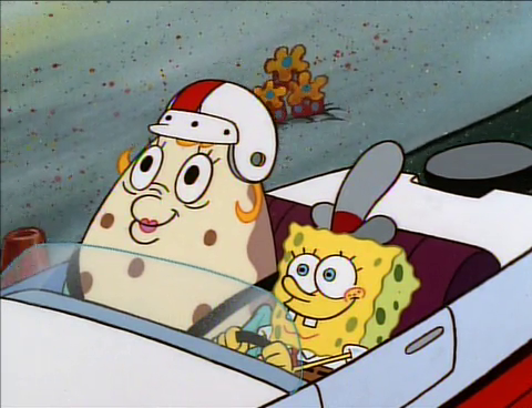 Spongebob writing the picture